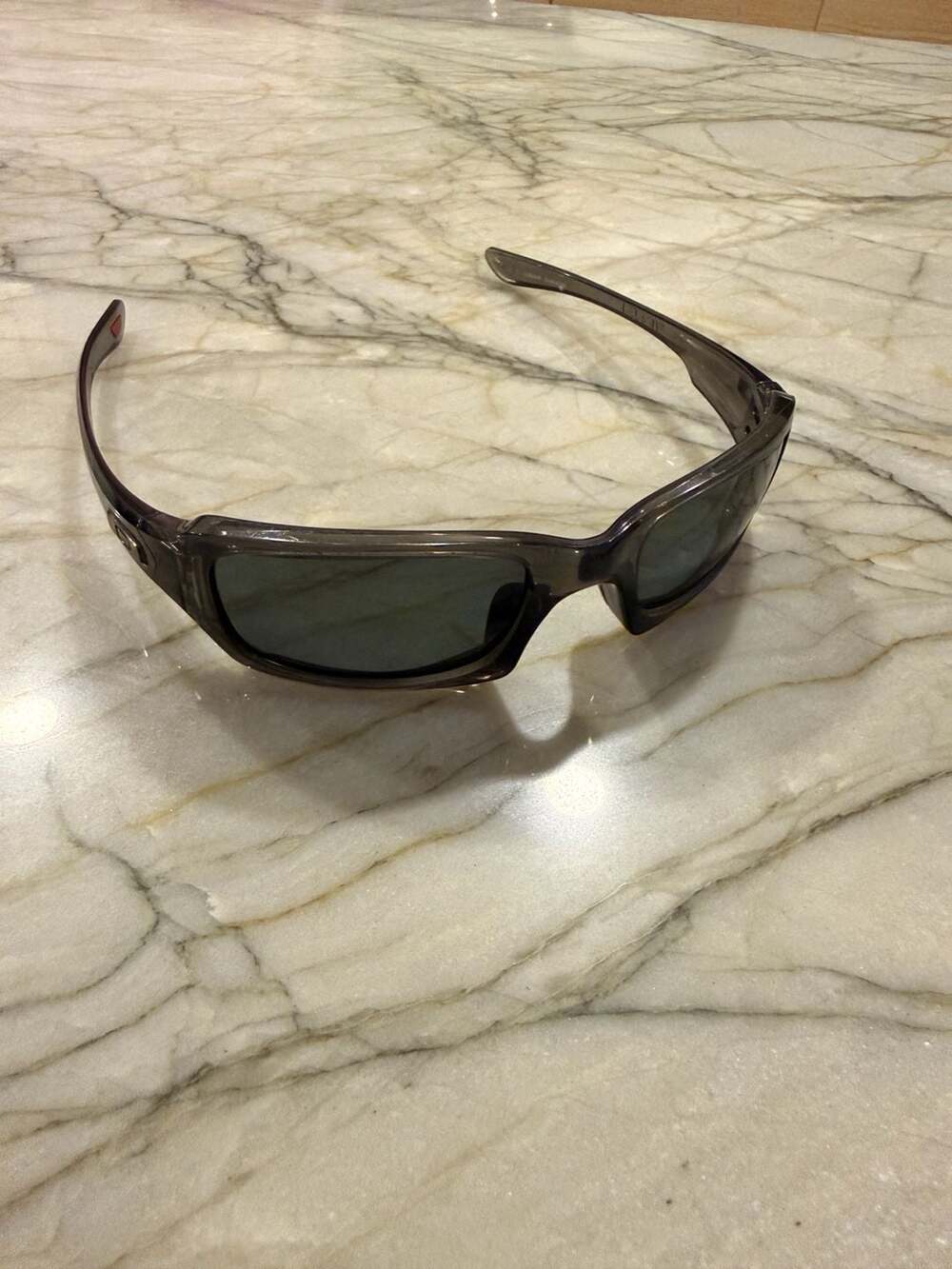 Oakley Fives Squared Sunglasses Grey Smoke Frame Warm Grey Lens OO9238